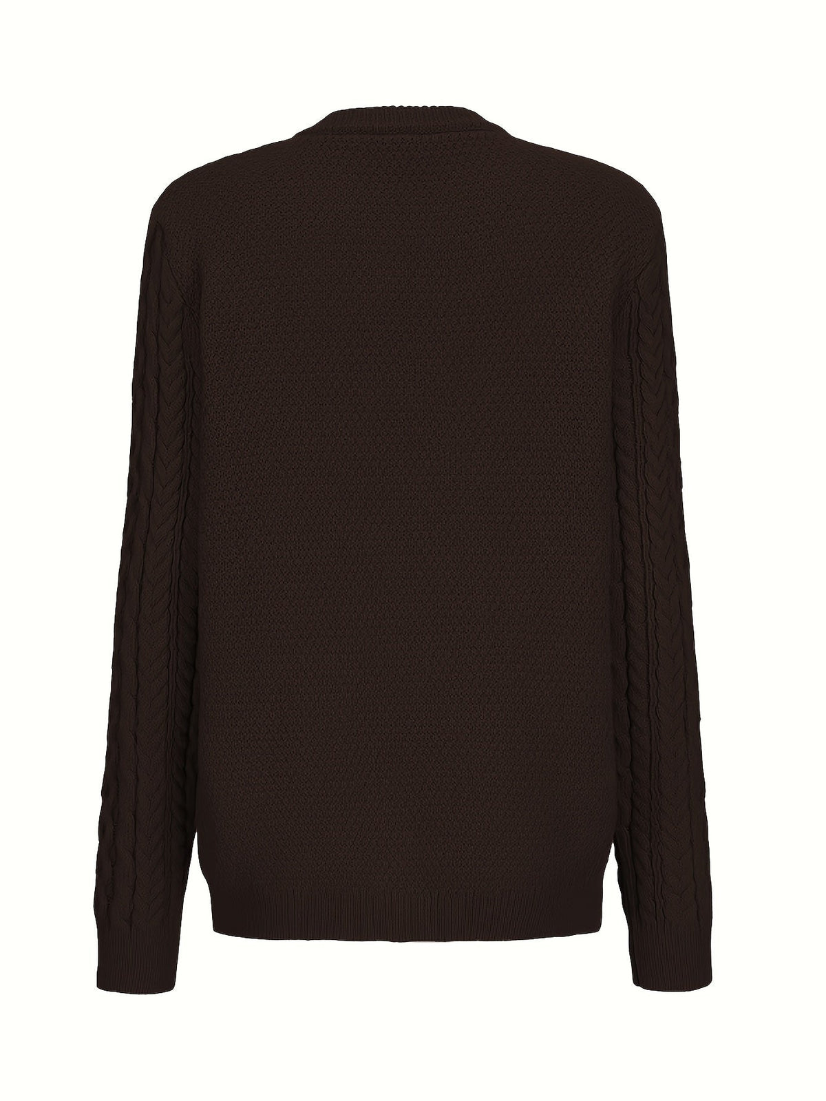 Plain Knitted Cardigan with Button Closure and Pockets - Olivia - Image 9