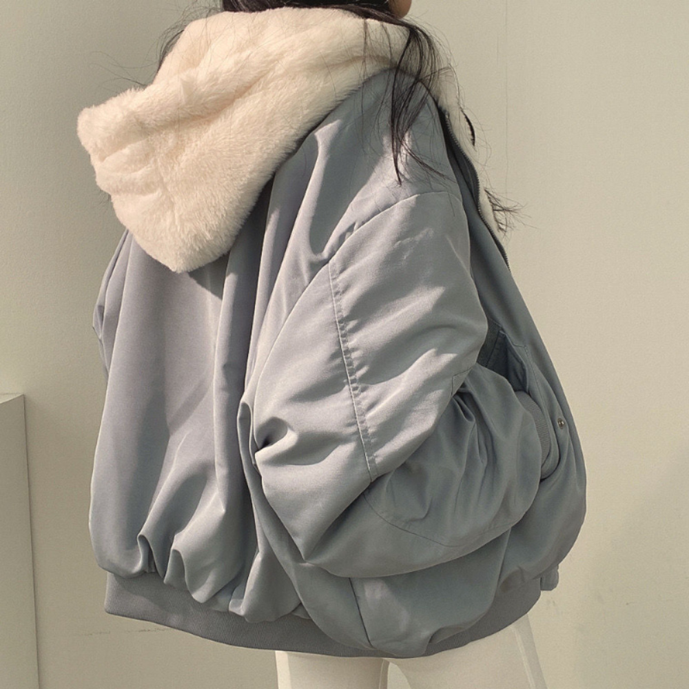 Reversible Ladies' Winter Coat with Hood - Isla - Image 3