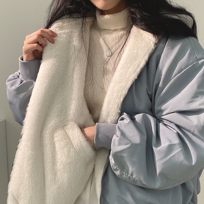 Reversible Ladies' Winter Coat with Hood - Isla - Image 1
