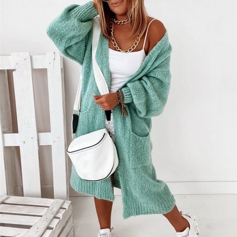 Soft Knit Oversized Women's Cardigan - Sienna - Image 5