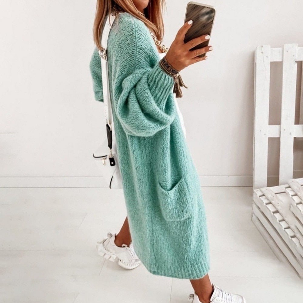 Soft Knit Oversized Women's Cardigan - Sienna - Image 6