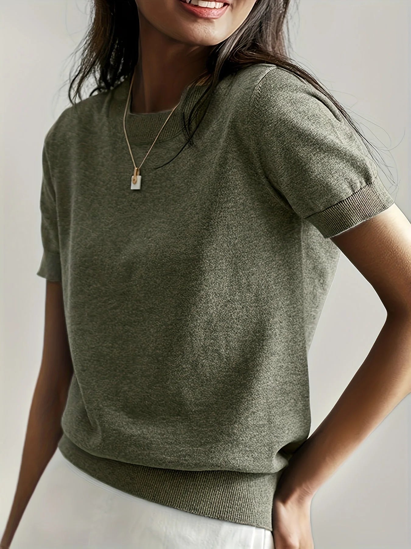Spring Sweater with Short Sleeves - Mira - Image 10