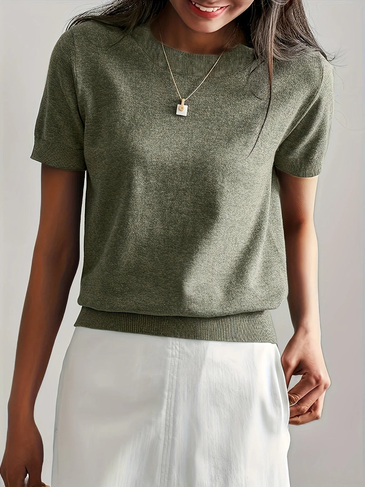 Spring Sweater with Short Sleeves - Mira - Image 12