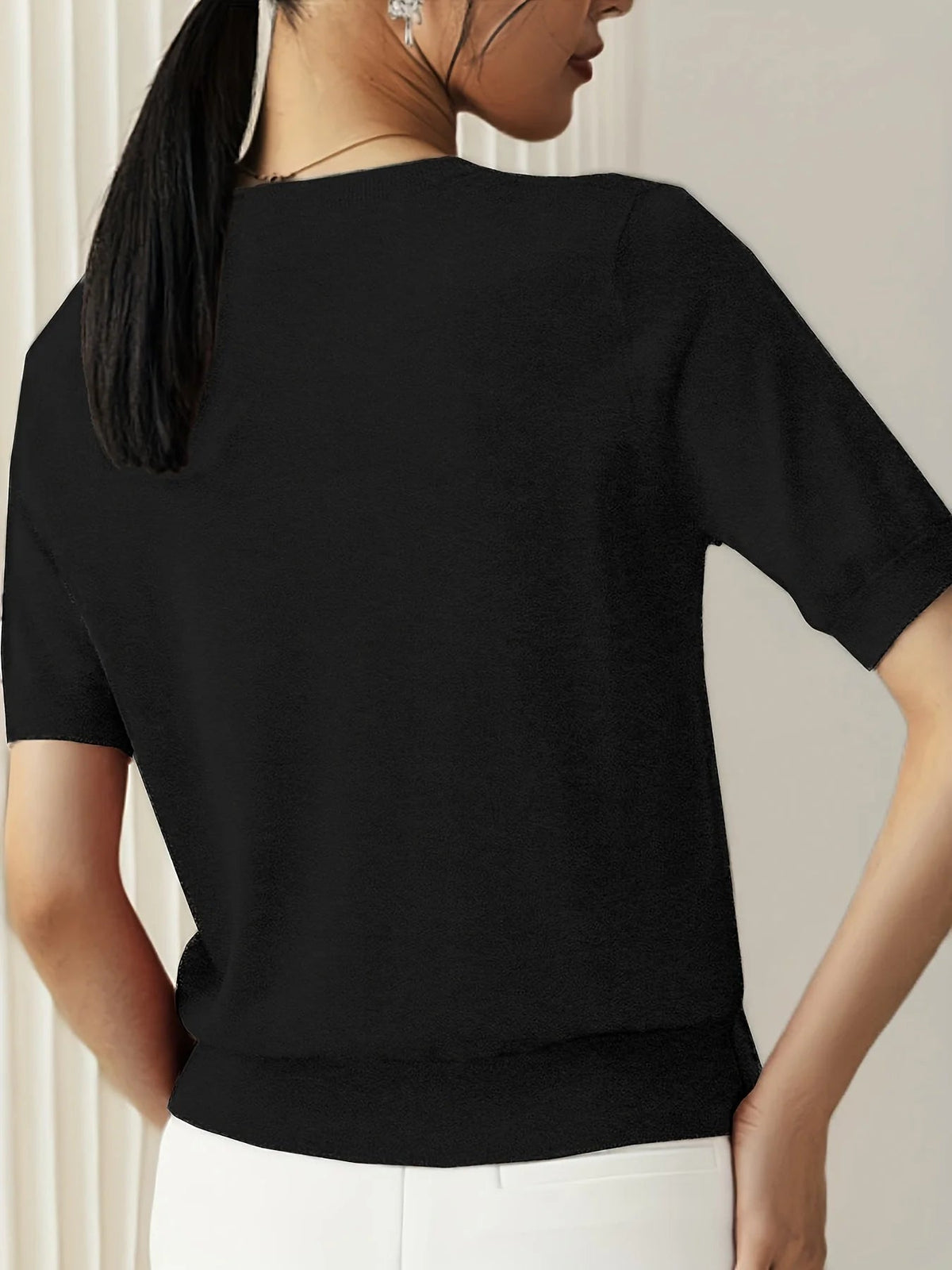 Spring Sweater with Short Sleeves - Mira - Image 17