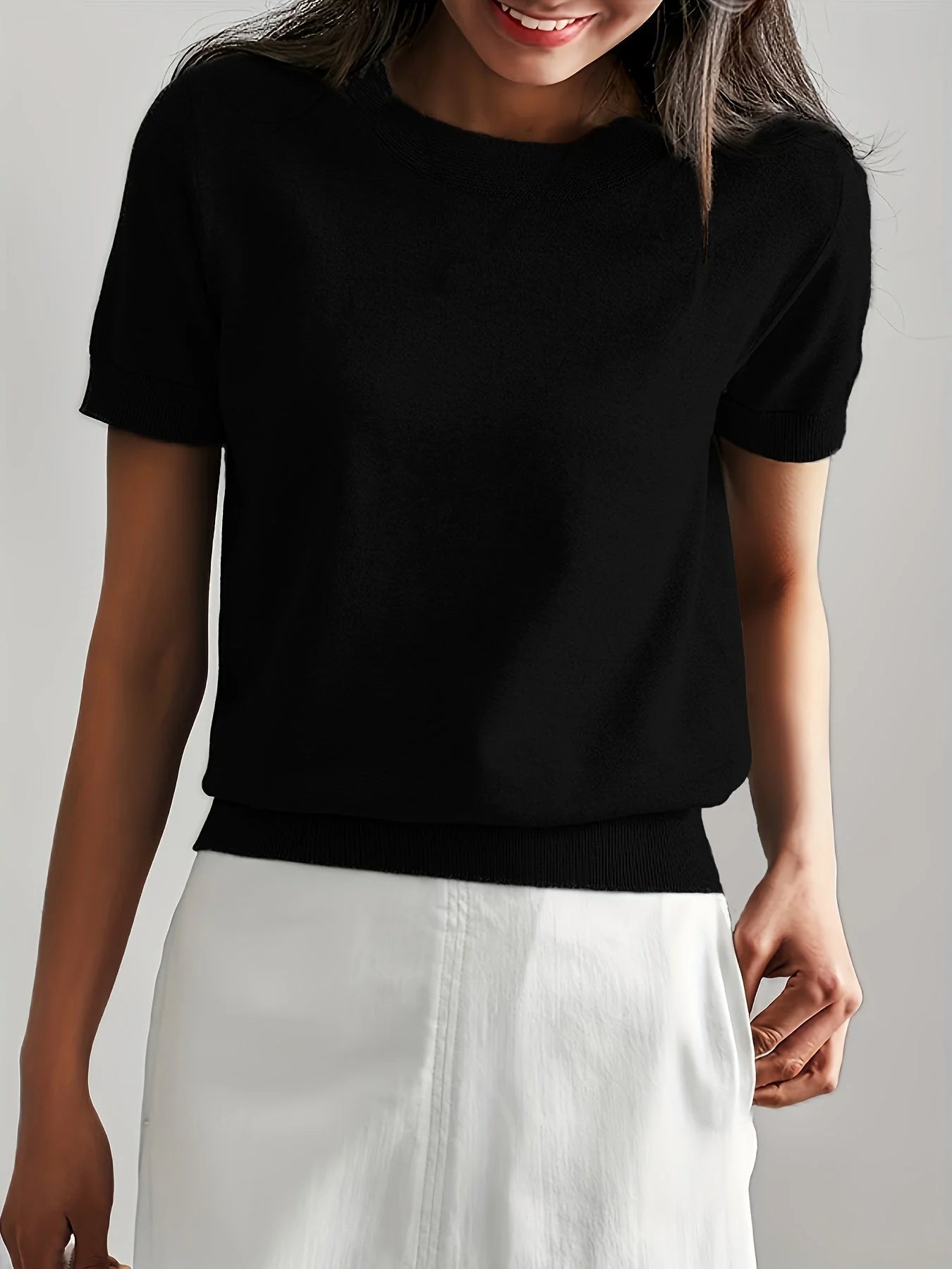 Spring Sweater with Short Sleeves - Mira - Image 18