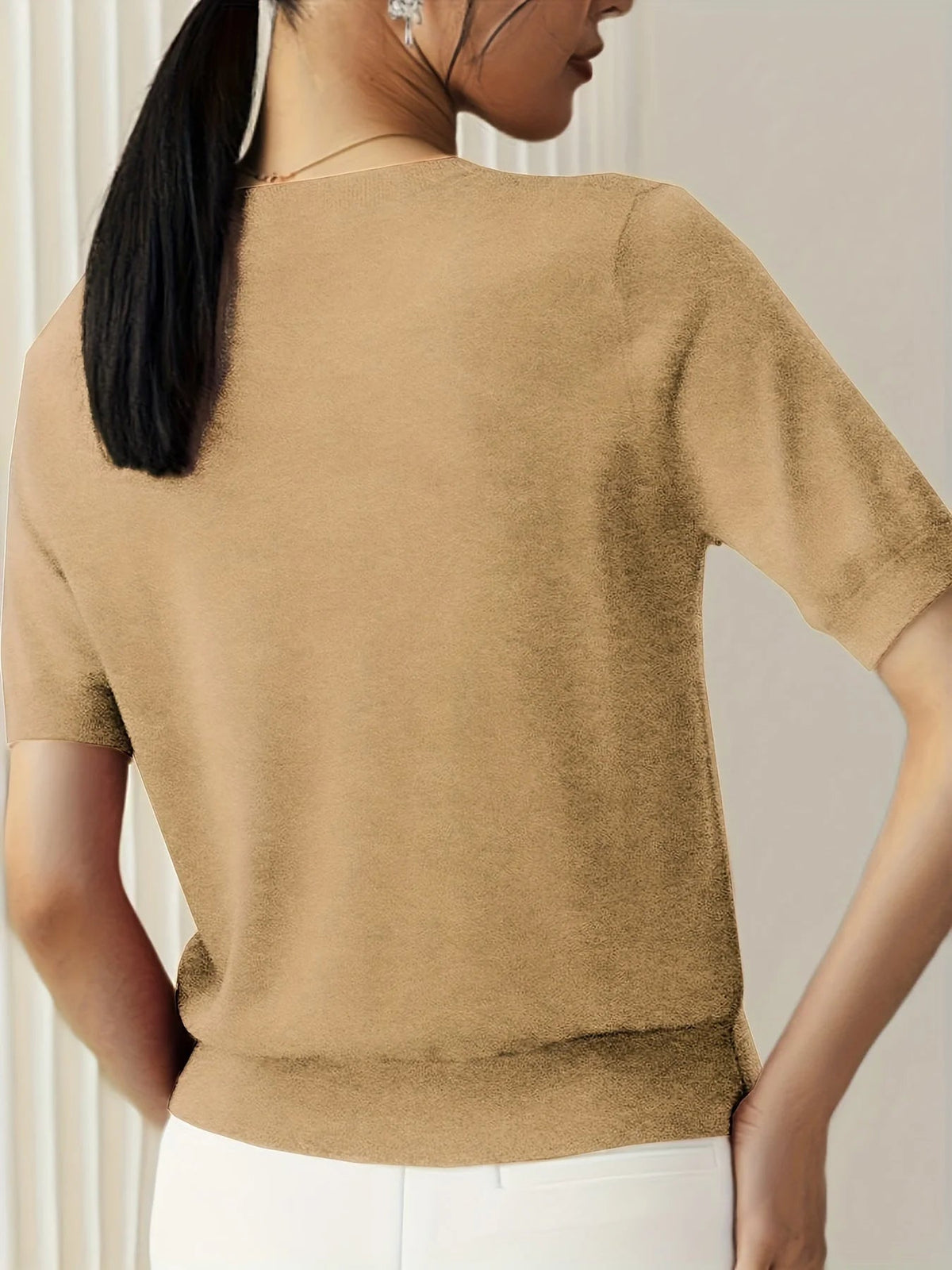 Spring Sweater with Short Sleeves - Mira - Image 2