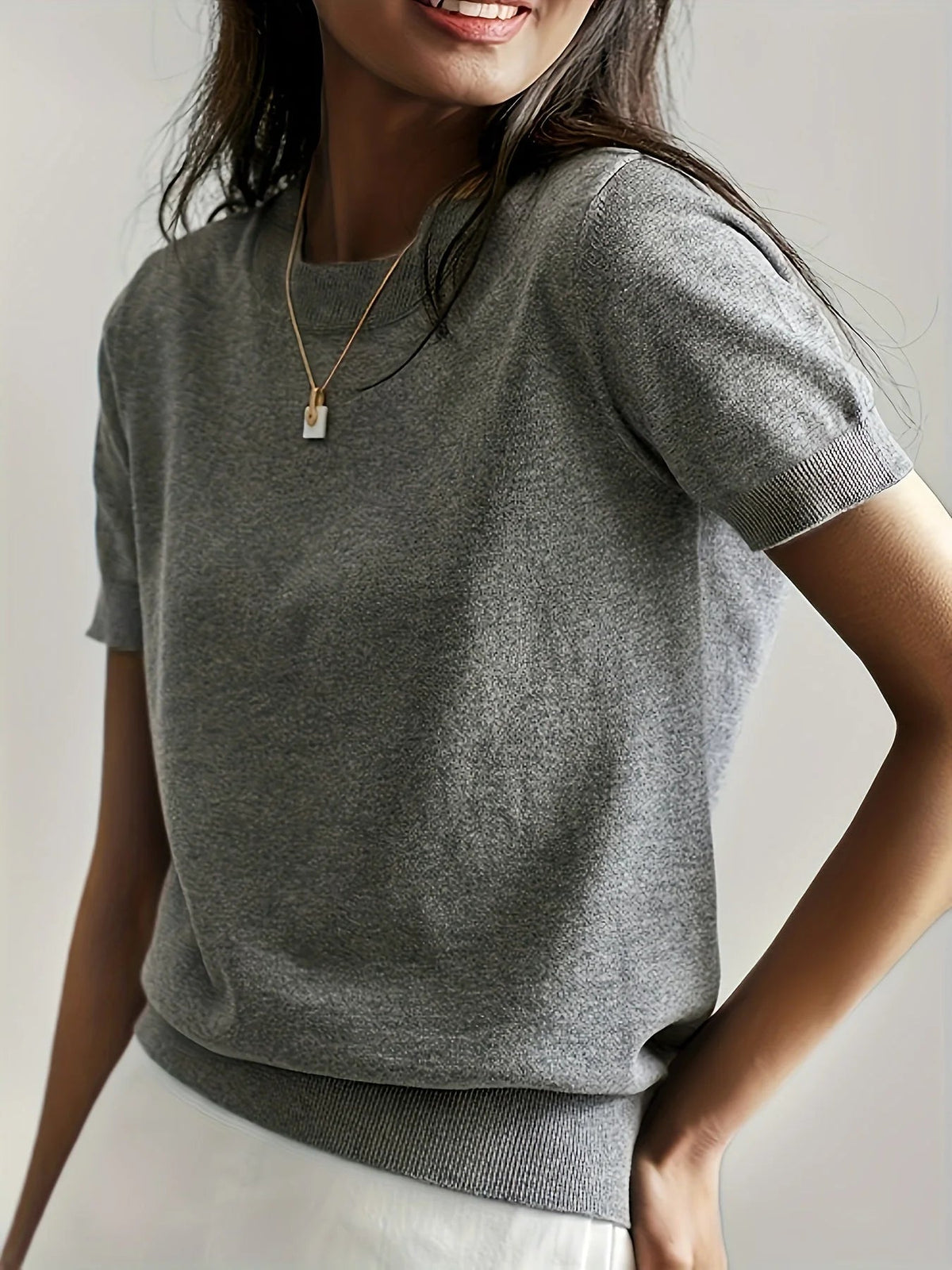 Spring Sweater with Short Sleeves - Mira - Image 4