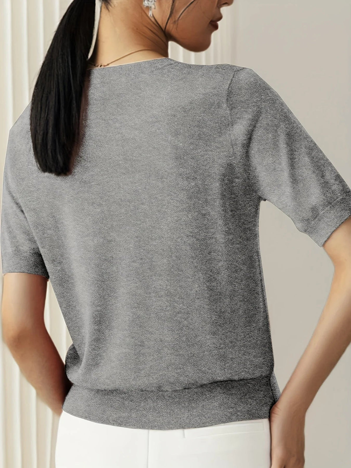 Spring Sweater with Short Sleeves - Mira - Image 5
