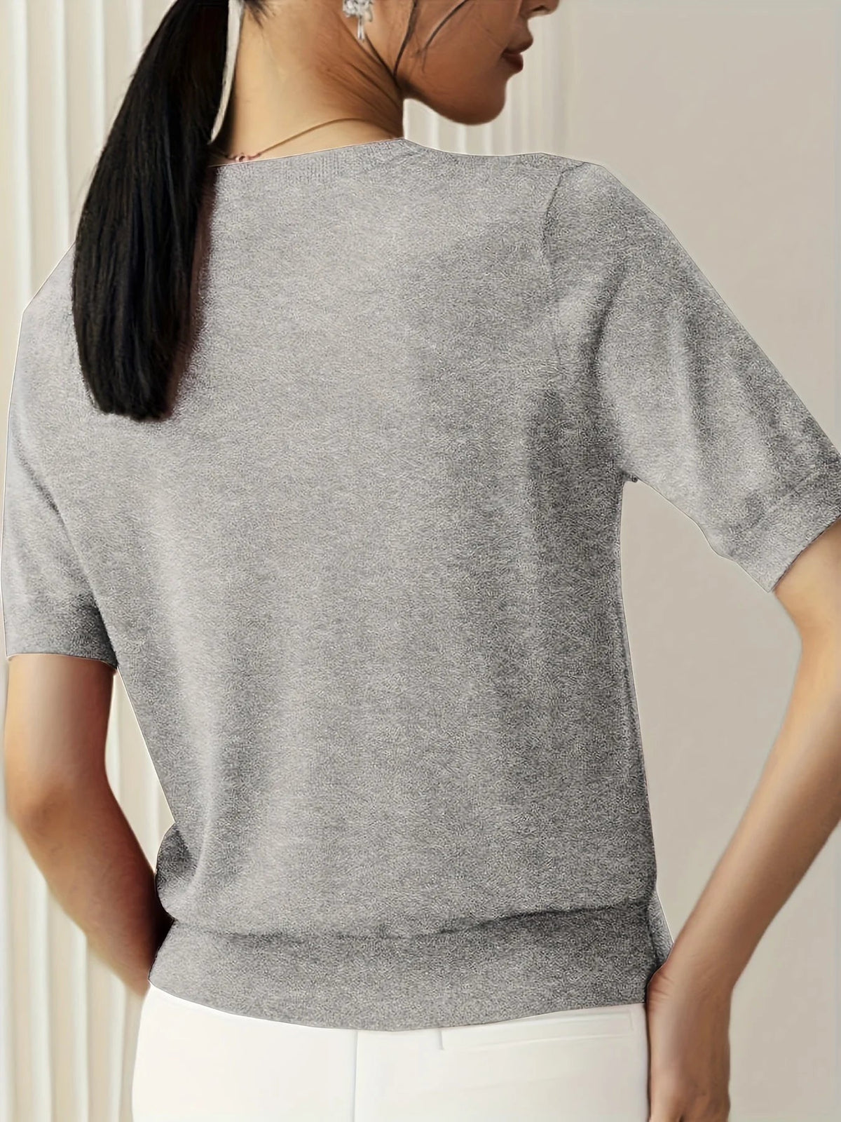 Spring Sweater with Short Sleeves - Mira - Image 9