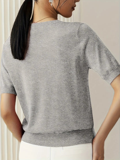 Spring Sweater with Short Sleeves - Mira - Image 9