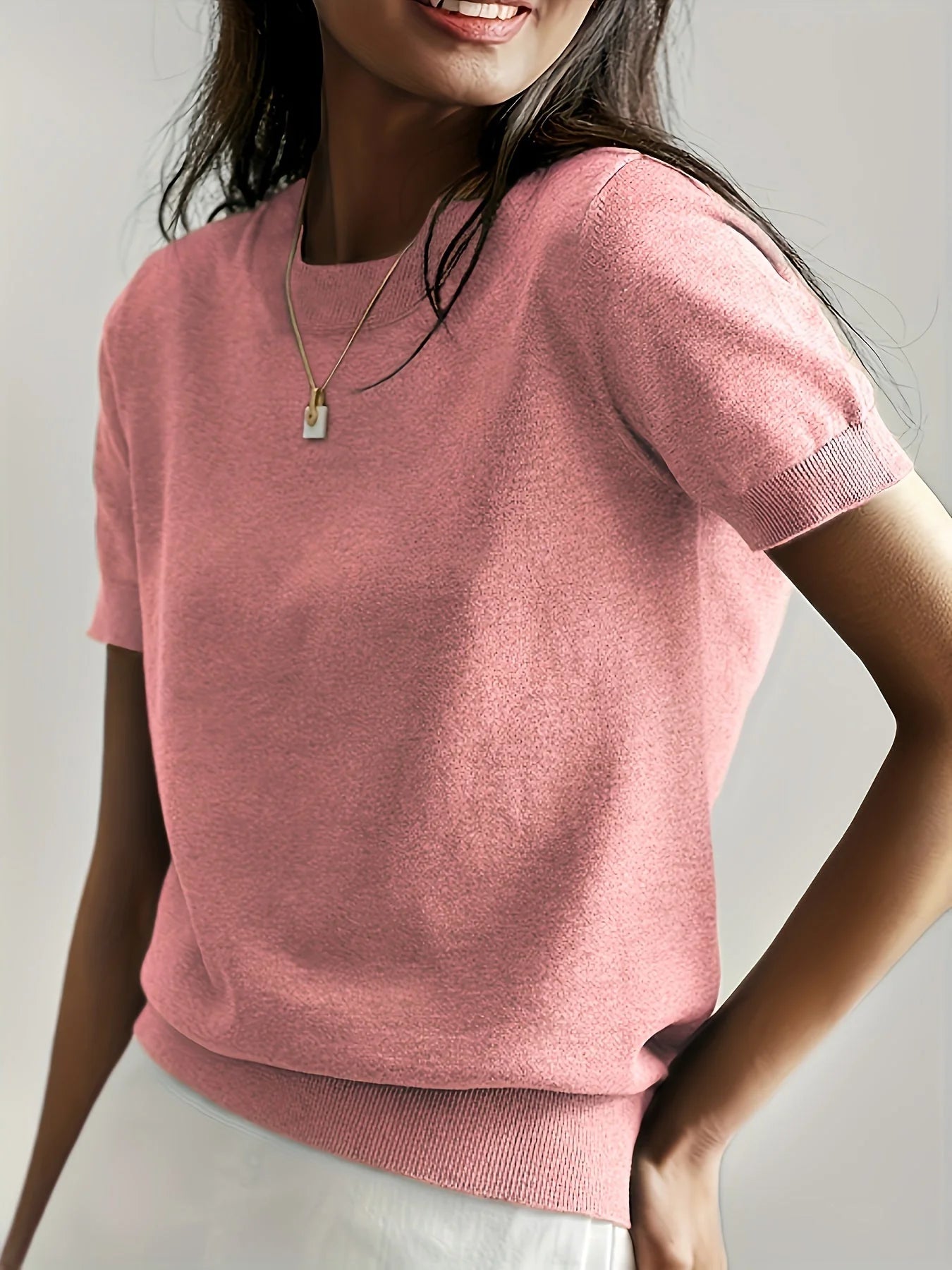 Spring Sweater with Short Sleeves - Mira - Image 13