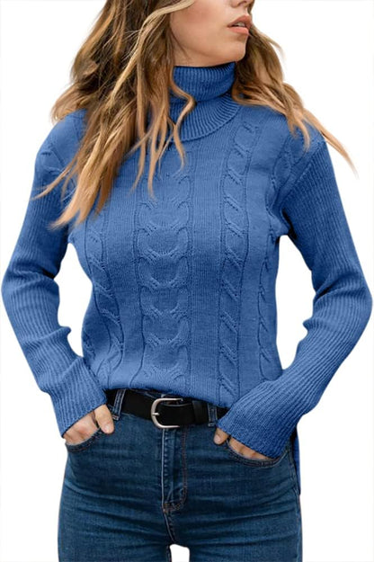 Stylish Knitted Women's Turtleneck - Denise - Image 11