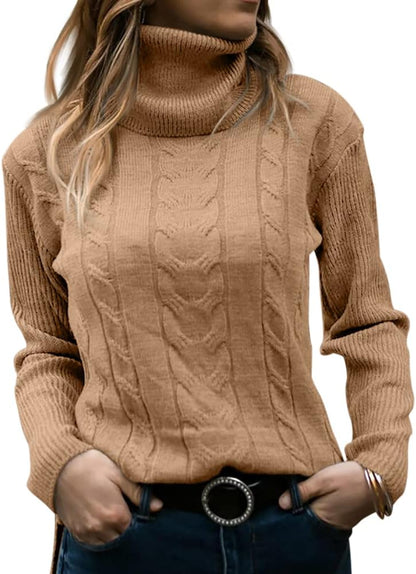Stylish Knitted Women's Turtleneck - Denise - Image 14