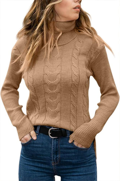 Stylish Knitted Women's Turtleneck - Denise - Image 15