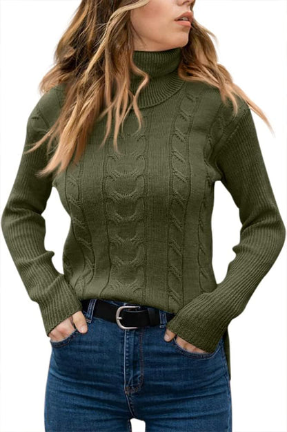 Stylish Knitted Women's Turtleneck - Denise - Image 17