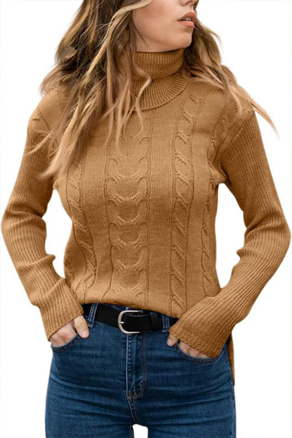 Stylish Knitted Women's Turtleneck - Denise - Image 2