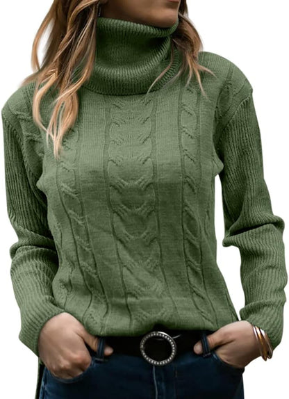 Stylish Knitted Women's Turtleneck - Denise - Image 26