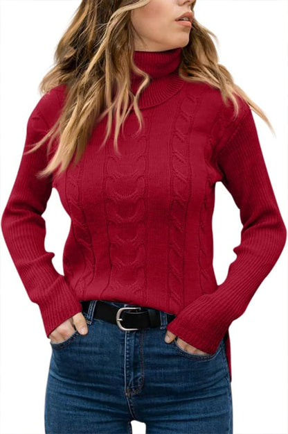 Stylish Knitted Women's Turtleneck - Denise - Image 29