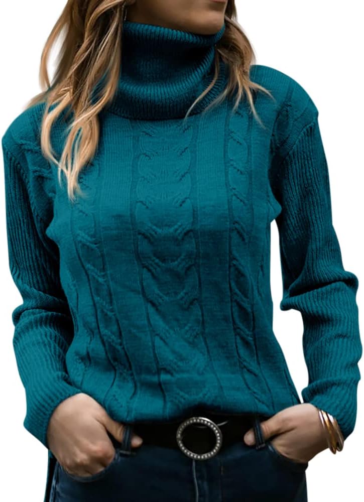Stylish Knitted Women's Turtleneck - Denise - Image 30