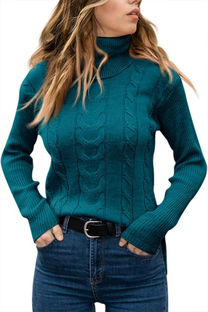 Stylish Knitted Women's Turtleneck - Denise - Image 31