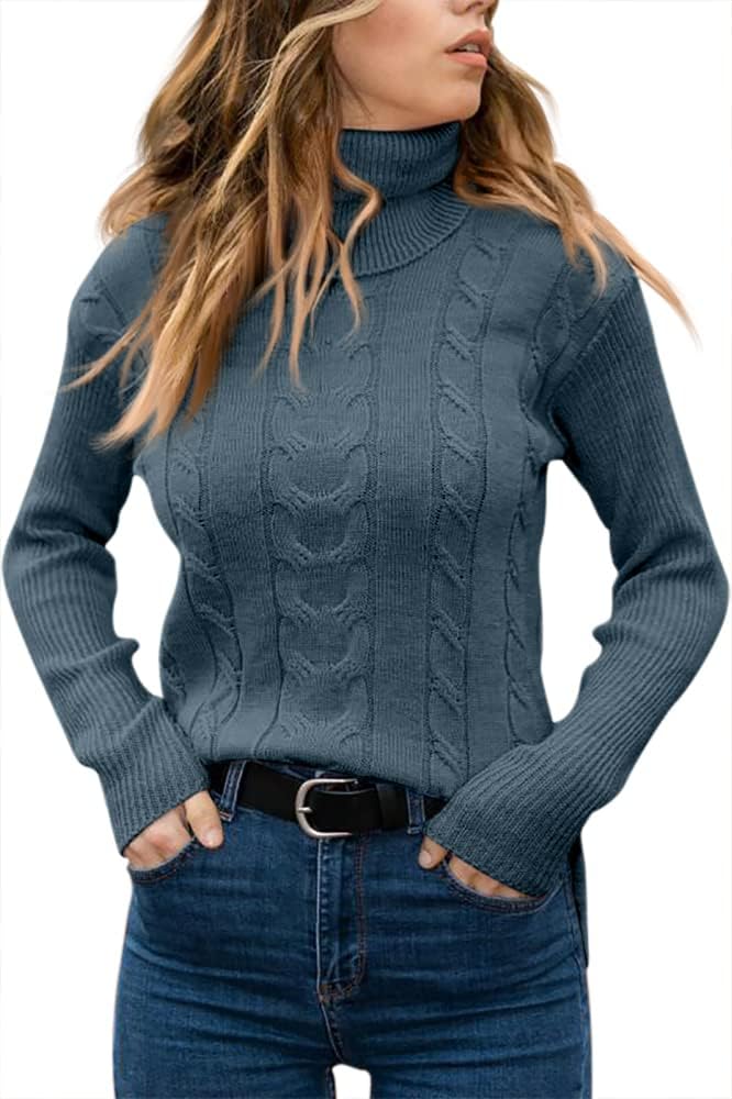 Stylish Knitted Women's Turtleneck - Denise - Image 33