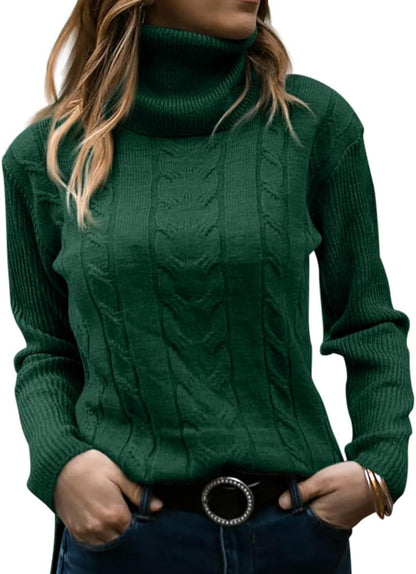 Stylish Knitted Women's Turtleneck - Denise - Image 22