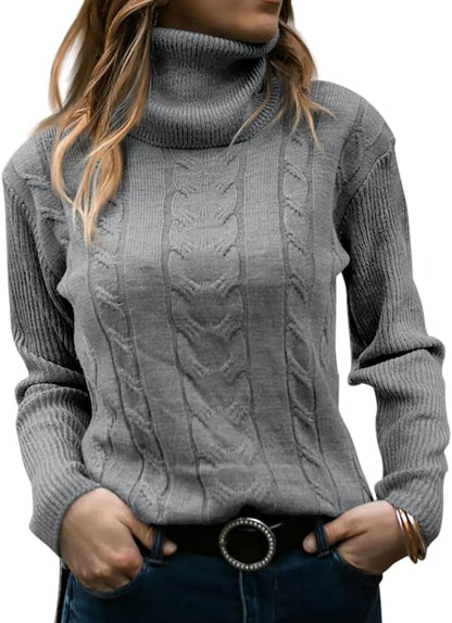 Stylish Knitted Women's Turtleneck - Denise - Image 8