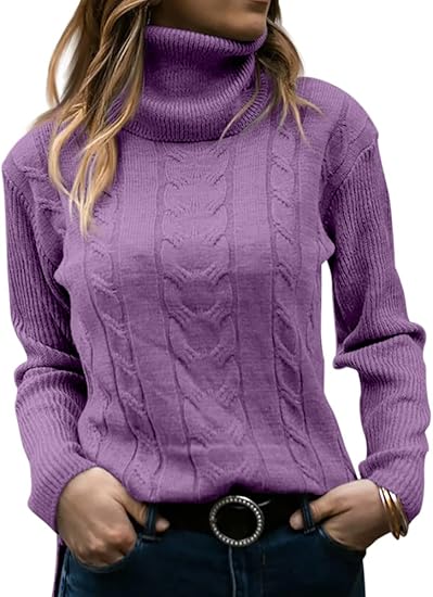 Stylish Knitted Women's Turtleneck - Denise - Image 35