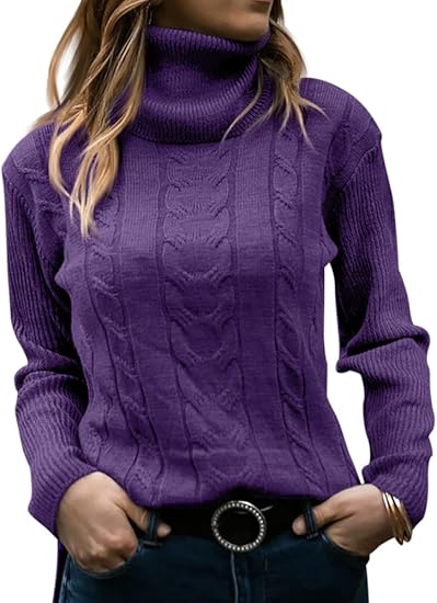 Stylish Knitted Women's Turtleneck - Denise - Image 36