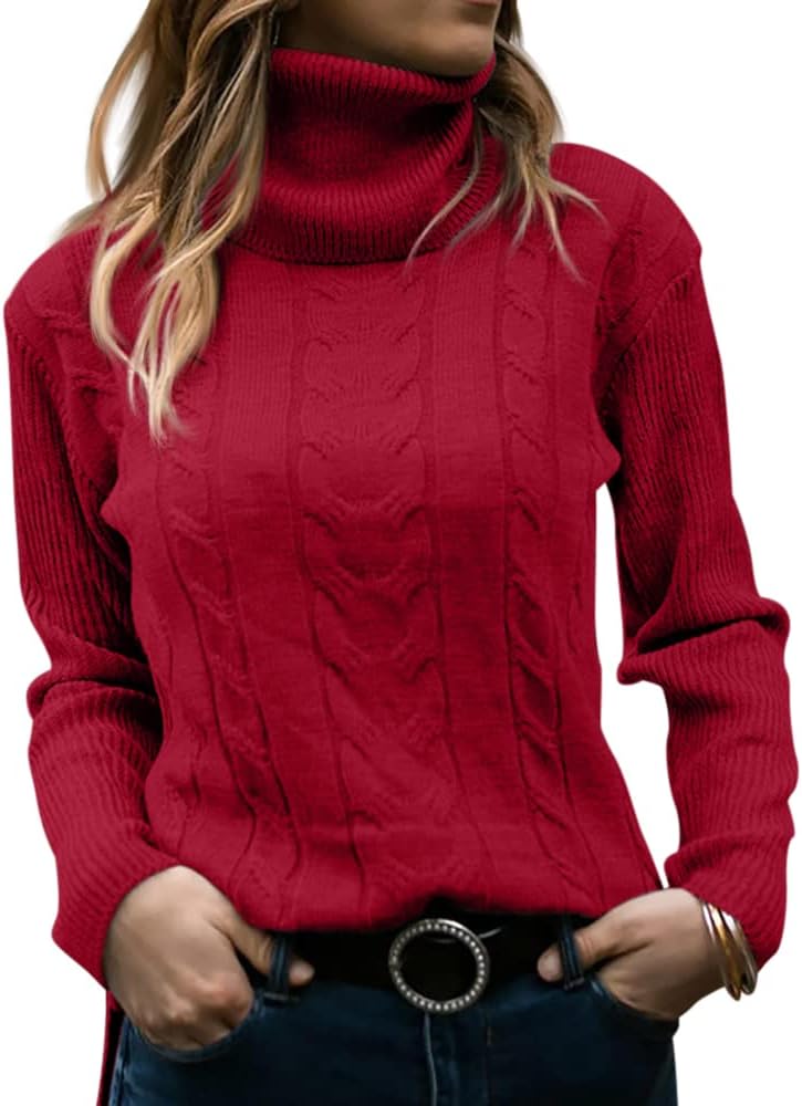 Stylish Knitted Women's Turtleneck - Denise - Image 28