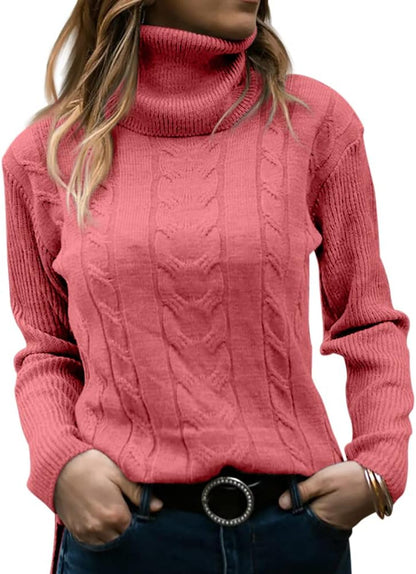 Stylish Knitted Women's Turtleneck - Denise - Image 34