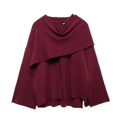 Stylish Ladies Winter Poncho - Ella - Image 11