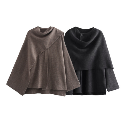 Stylish Ladies Winter Poncho - Ella - Image 8