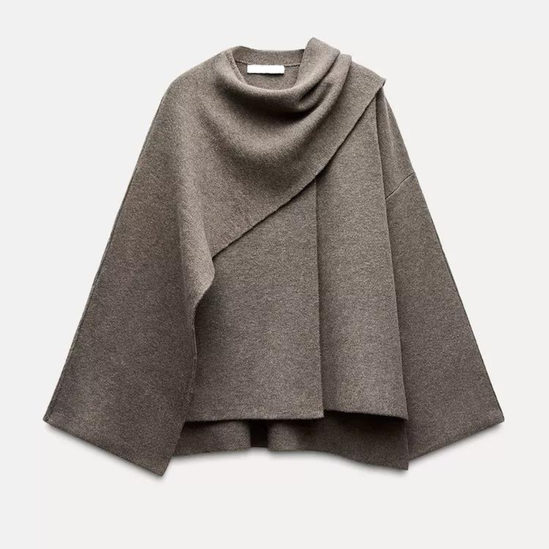 Stylish Ladies Winter Poncho - Ella - Image 10