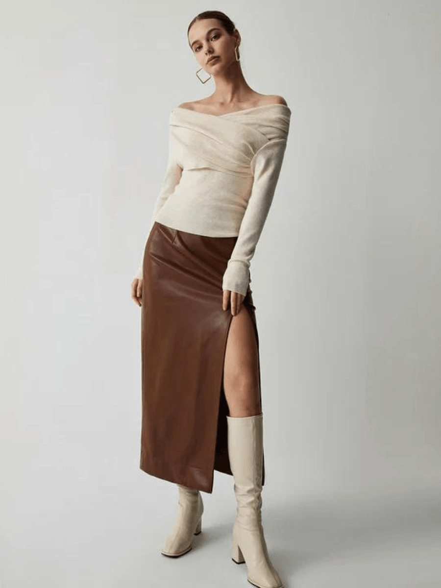 Trendy Off-Shoulder Sweater - Maria - Image 4