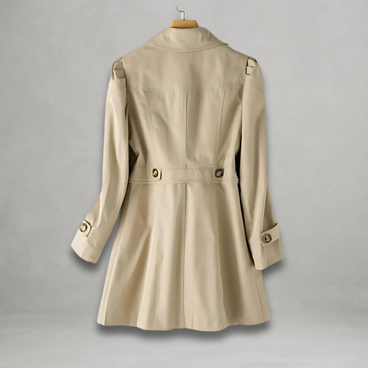 Women's Classic Single-Breasted Trench Coat Notch Lapel - Image 2