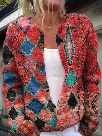 Women's Floral Embroidered Button-Front Knit Cardigan - Image 7
