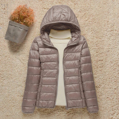 Women's Lightweight Hooded Quilted Jacket Packable Puffer - Image 1