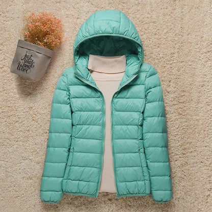 Women's Lightweight Hooded Quilted Jacket Packable Puffer - Image 10