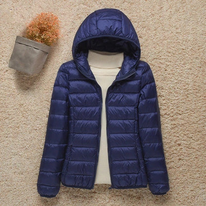 Women's Lightweight Hooded Quilted Jacket Packable Puffer - Image 2