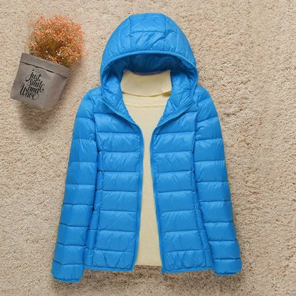 Women's Lightweight Hooded Quilted Jacket Packable Puffer - Image 3