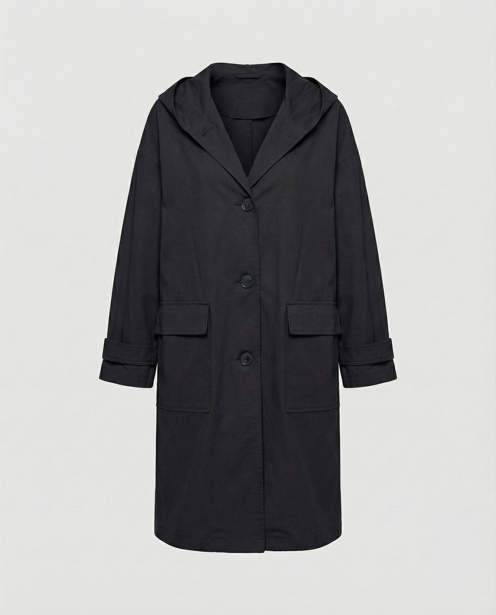 Women's Long Waterproof Hooded Trench Coat - Image 4