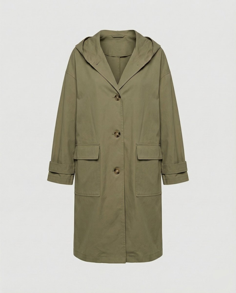 Women's Long Waterproof Hooded Trench Coat - Image 5