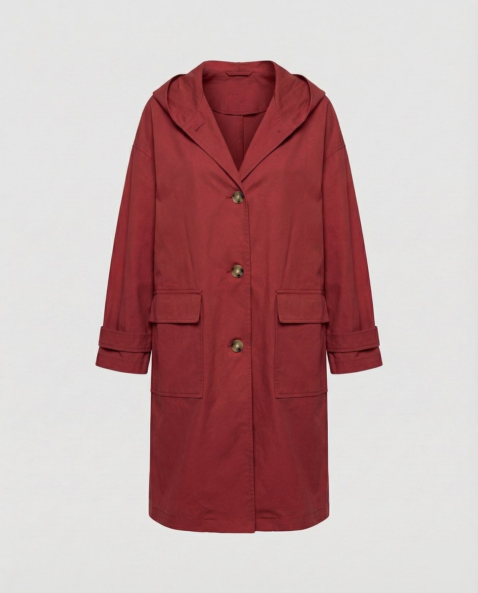 Women's Long Waterproof Hooded Trench Coat - Image 6