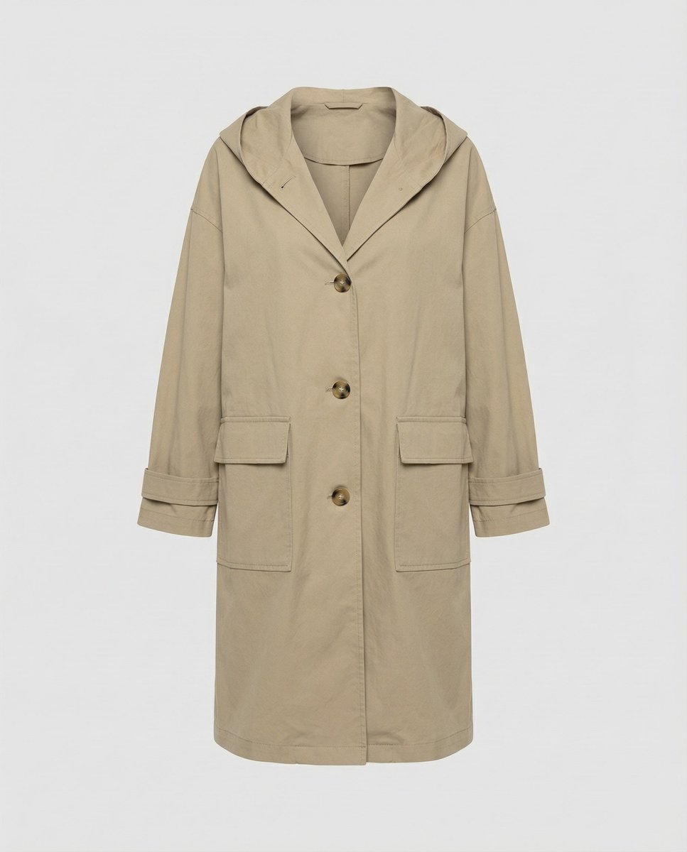 Women's Long Waterproof Hooded Trench Coat - Image 7