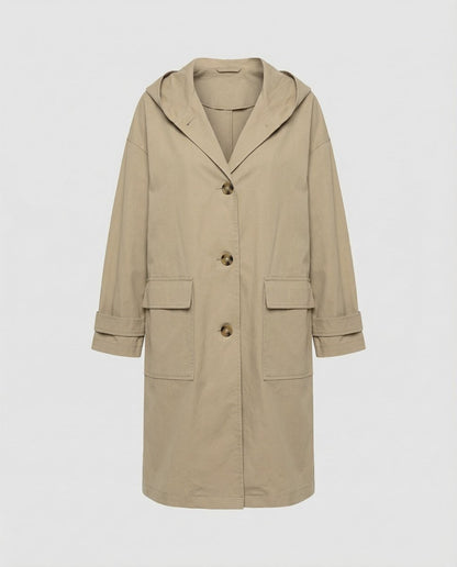 Women's Long Waterproof Hooded Trench Coat - Image 7