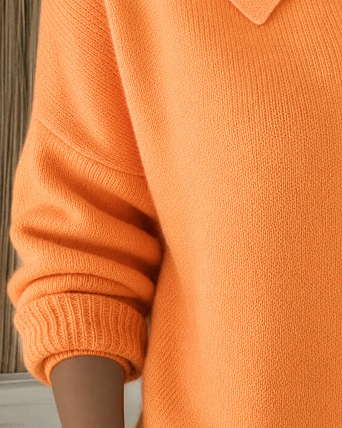 Women's Relaxed-Fit Button-Up Collared Knit Cardigan - Image 6
