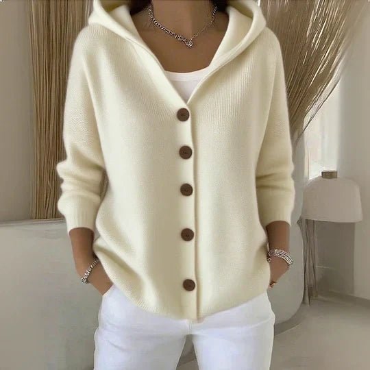 Women's Relaxed-Fit Hooded Button-Front Knit Cardigan - Image 2