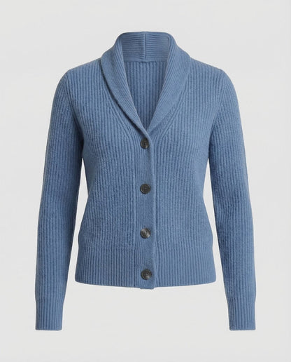 Women's Ribbed Knit Button-Front Lapel Collar Cardigan - Image 5