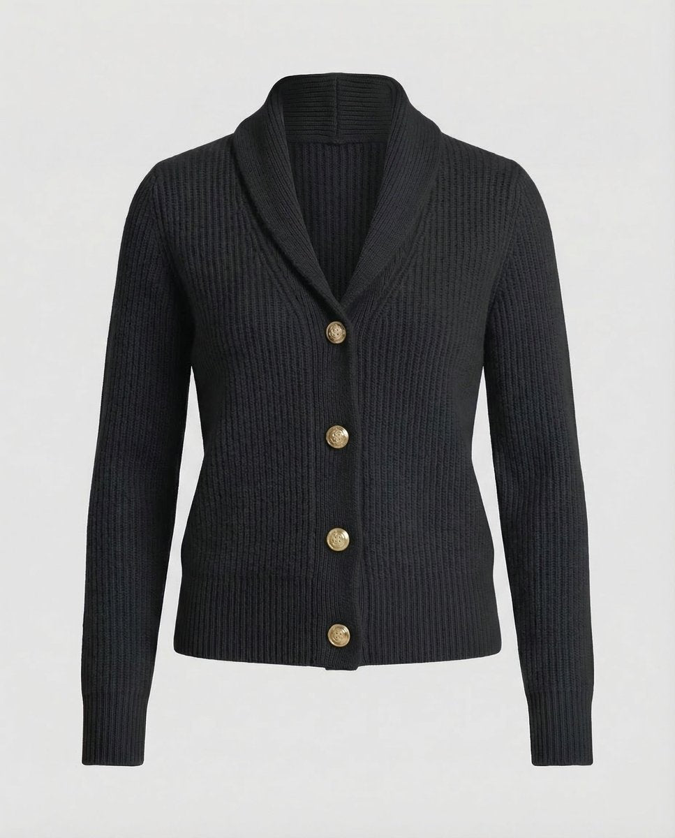 Women's Ribbed Knit Button-Front Lapel Collar Cardigan - Image 7